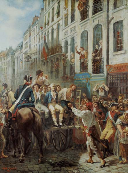 Robespierre (1758-94) and Saint-Just (1767-94) Leaving for the Guillotine, 28th July 1794 from Alfred Mouillard