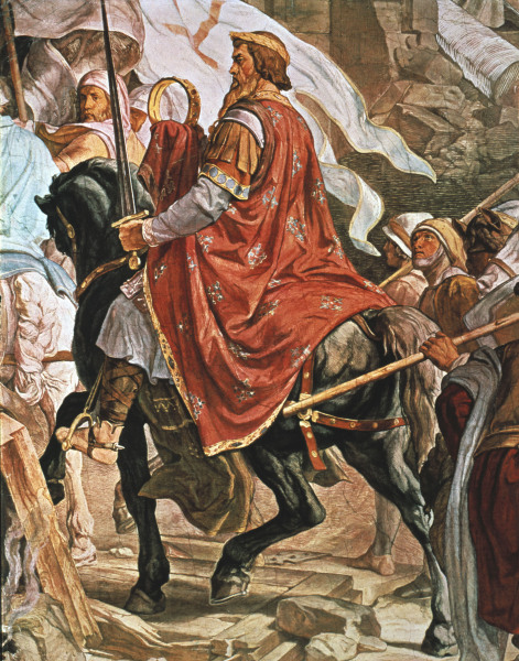 Charlemagne entering Pavia from Alfred Rethel