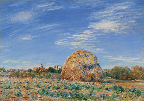 Haystack on the Banks of the Loing, 1891 (oil on canvas) from Alfred Sisley
