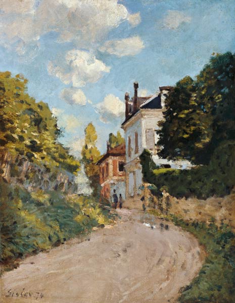Blick in die Rue de Moubuisson in Louveciennes. from Alfred Sisley