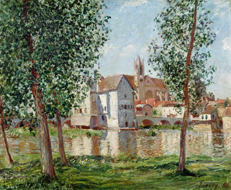 The Loing at Moret, September Morning from Alfred Sisley