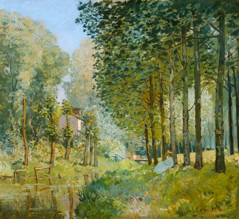 The Rest by the Stream. Edge of the Wood from Alfred Sisley