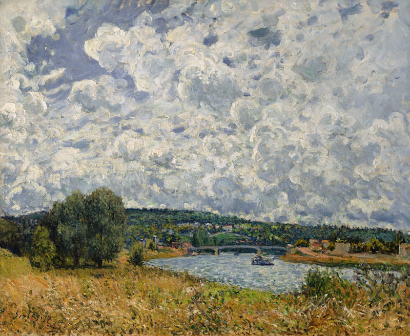 The Seine at Suresnes from Alfred Sisley