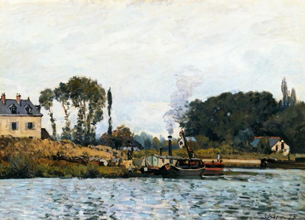 A.Sisley, Schiffe an Schleuse Bougival from Alfred Sisley