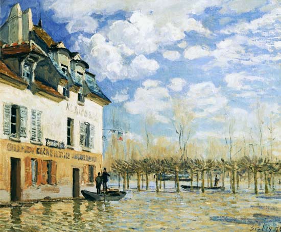 The Boat in the Flood, Port-Marly from Alfred Sisley