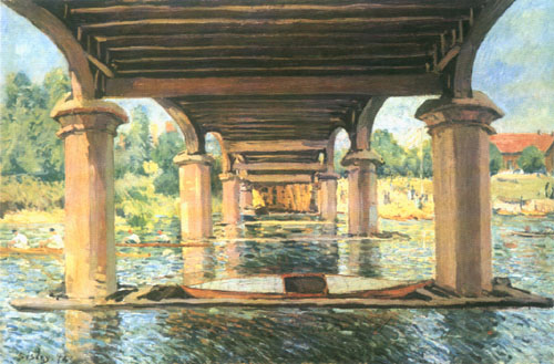 Unter der Brücke von Hampton Court from Alfred Sisley