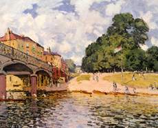 Brücke bei Hampton Court from Alfred Sisley