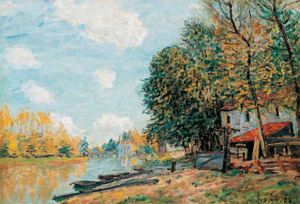 Moret. The Banks of the River Loing from Alfred Sisley