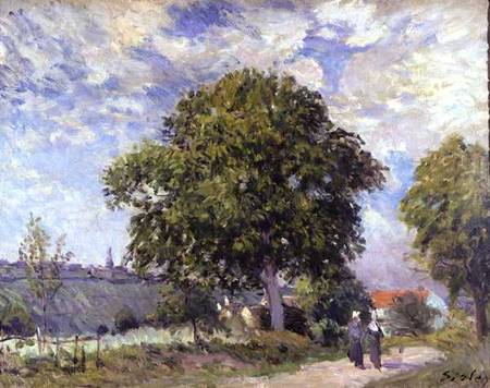 The Entrance to the Village from Alfred Sisley