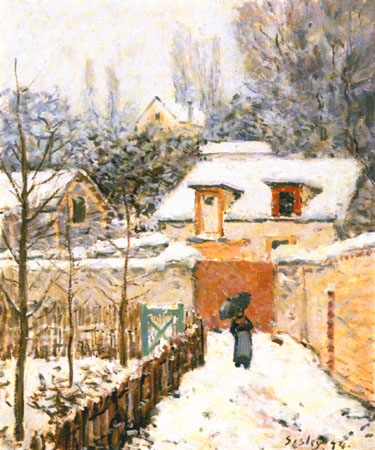Garten in Louveciennes im Schnee from Alfred Sisley