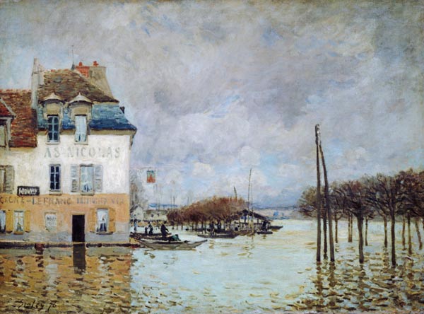 The Flood at Port-Marly from Alfred Sisley