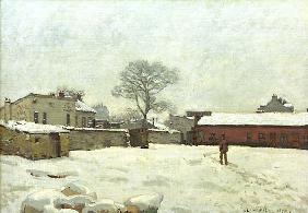 Sisley / Yard of a country estate / 1876