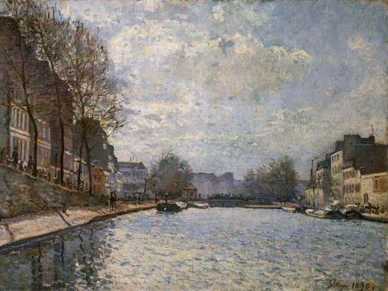 View of the Canal Saint-Martin, Paris from Alfred Sisley