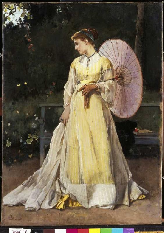 Auf dem Lande (Dame mit Sonnenschirm) from Alfred Stevens