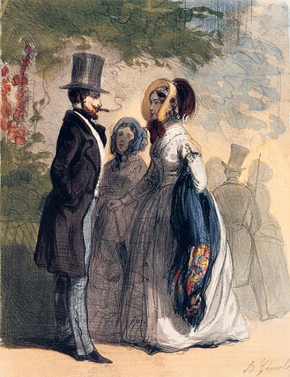 The Regular Visitor to Ranelagh Gardens, from ''Les Femmes de Paris'', 1841-42 from Alfred Andre Geniole