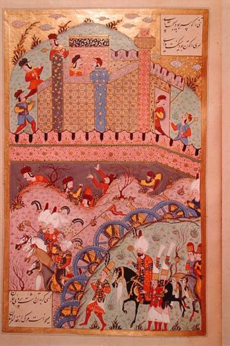 The conquest of Belgrade by Sultan Suleyman I (1495-1566), from the 'Suleymanname' (Mss Hazine. 1517 from Ali Amir Ali Amir Beg