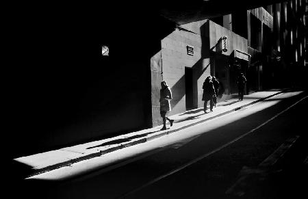 Schatten des Stadtlebens