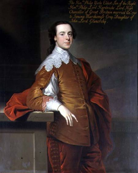 Portrait of the Honourable Philip York, son of Lord Hardwicke, High Chancellor of Great Britain from Allan Ramsay