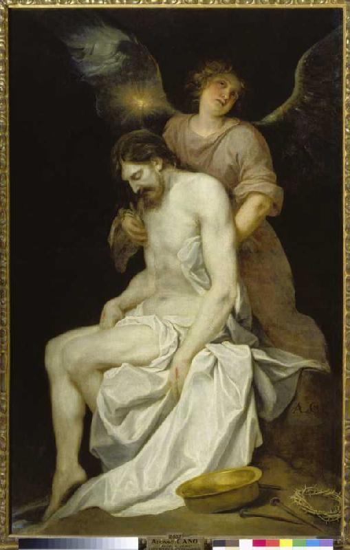 Ein Engel stützt den Leichnam Christi. from Alonso Cano