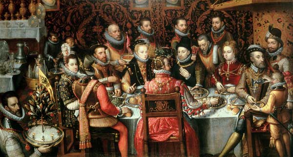 King Philip II (1527-98) banqueting with his Courtiers from Alonso Sánchez-Coello