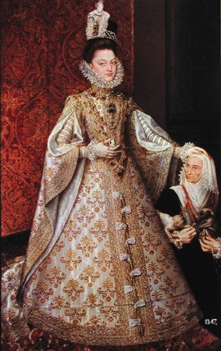 The Infanta Isabel Clara Eugenia (1566-1633) with the Dwarf, Magdalena Ruiz from Alonso Sánchez-Coello