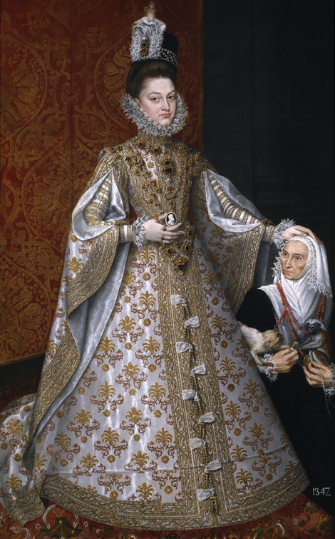 The Infanta Isabel Clara Eugenia (1566-1633) with the Dwarf, Magdalena Ruiz from Alonso Sanchez Coello