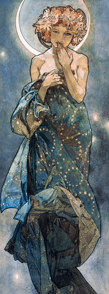 Sterne: Der Mond. from Alphonse Mucha