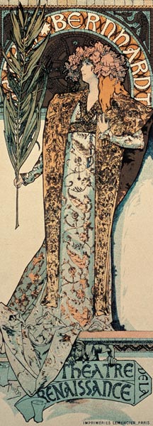 Gismonda, das erste Plakat von Mucha für Sarah Bernhard und das Théatre de Renaissance, from Alphonse Mucha