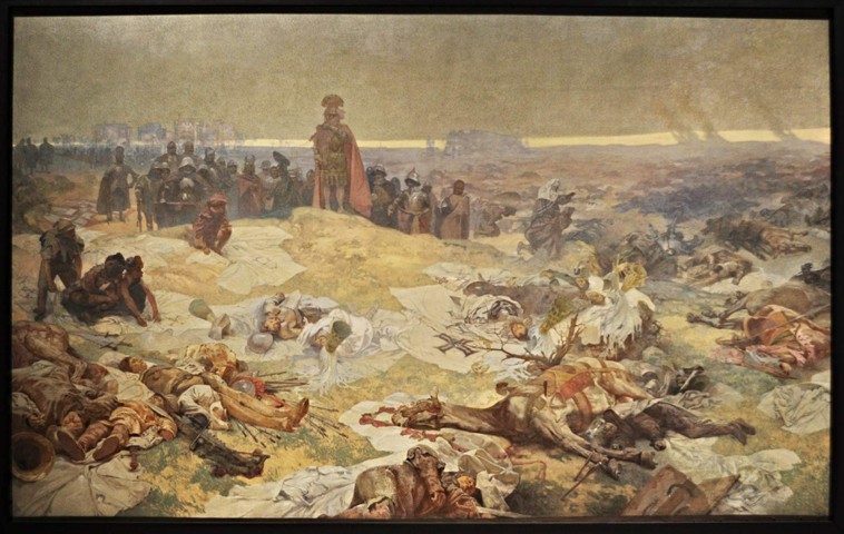 After the Battle of Grunwald. The Solidarity of the Northern Slavs (The cycle The Slav Epic) from Alphonse Mucha