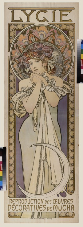 Poster for the dance group Lygie (Upper part) from Alphonse Mucha