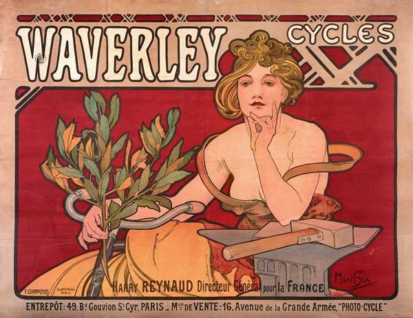 Poster advertising ''Waverley Cycles''