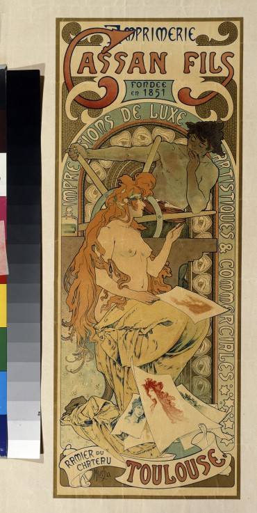 Poster for the printing house Cassan Fils from Alphonse Mucha