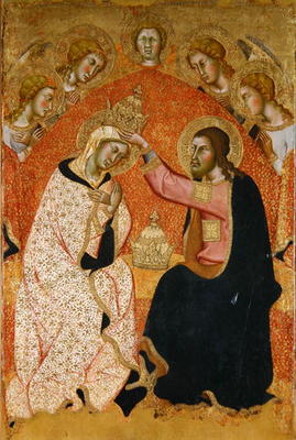 The Coronation of the Virgin (tempera on panel) from also Manfredi de Battilori Bartolo di Fredi