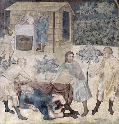 The Drunkenness of Noah, 1356-67 (fresco) from also Manfredi de Battilori Bartolo di Fredi
