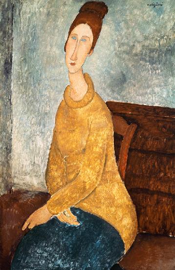 Jeanne Hebuterne in a Yellow Jumper