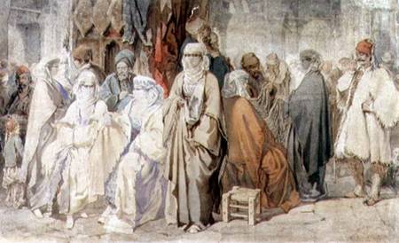 Figures in the Bazaar, Constantinople from Amadeo Preziosi
