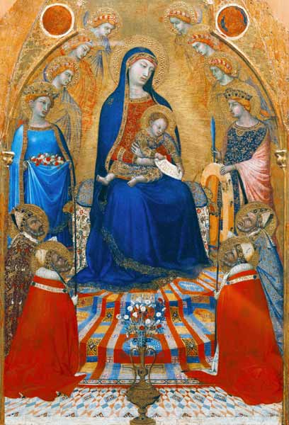 Enthroned Madonna from Ambrogio Lorenzetti