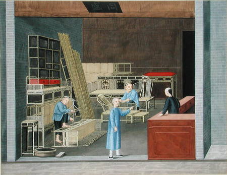 Bamboo Furniture Shop (gouache and w/c on paper) from American School