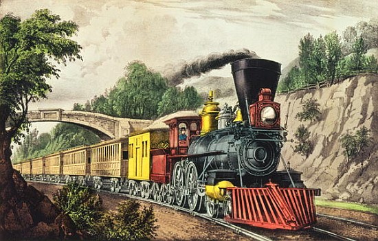 The Express Train, published Nathaniel Currier (1813-88) and James Merritt Ives (1824-95) from American School