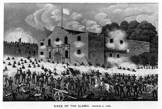 The Siege of the Alamo, 6th March 1836, from ''Texas, an Epitome of Texas History, 1897'', by Willia from American School