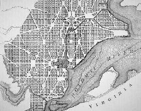 Plan of the City of Washington as originally laid out in 1793 (engraving)