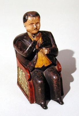 Tammany Mechanical Bank by J & E Stevens Co., c.1875 (iron and paint) from American School, (19th century)