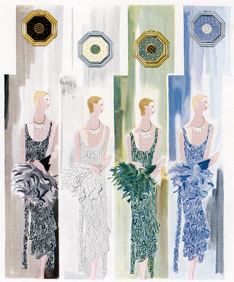 Four Flappers from American School, (20th century)