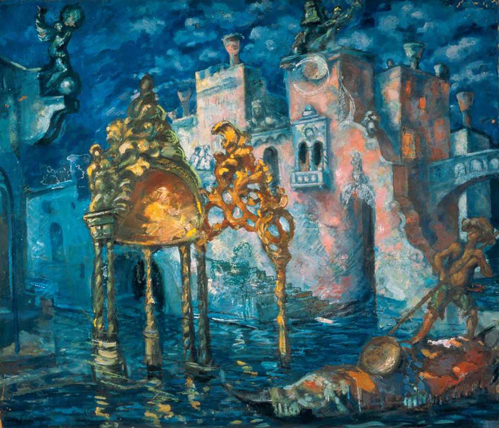 Bühnenbildentwurf: Kanal in Venedig from Anatoli Afanasiewitsch Arapow