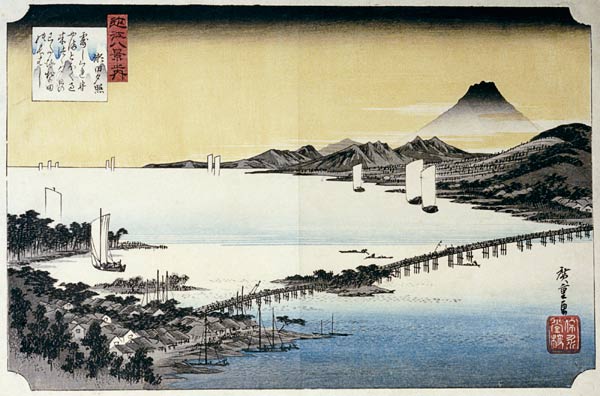 Evening Glow At Seta from Ando oder Utagawa Hiroshige