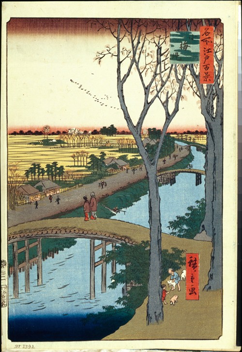 Koume Embankment (One Hundred Famous Views of Edo) from Ando oder Utagawa Hiroshige
