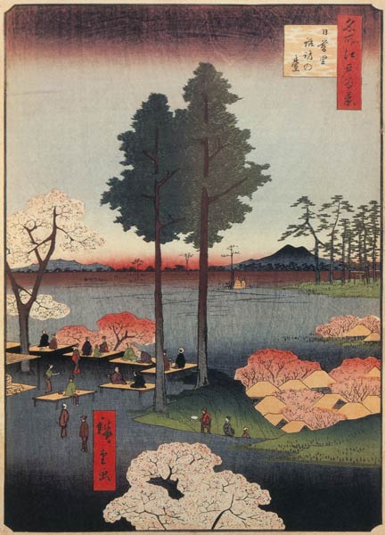 Suwa Bluff in Nippori (One Hundred Famous Views of Edo) from Ando oder Utagawa Hiroshige