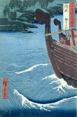 Takuki Shrine, Oki Province (woodblock print) from Ando oder Utagawa Hiroshige