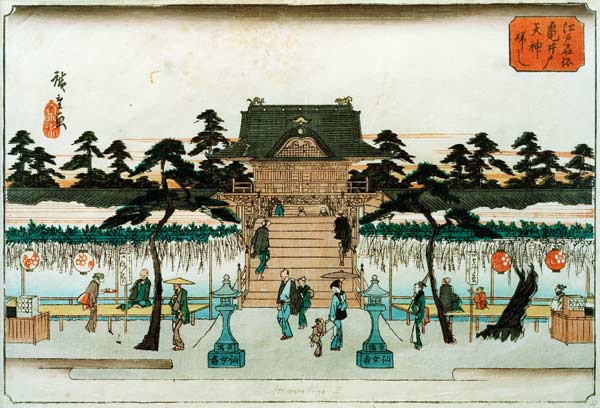 Tokio, Tenjin-Schrein from Ando oder Utagawa Hiroshige