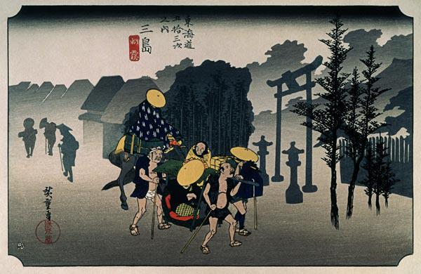 Morning Mist at Mishima (from "53 Stations of the Tokaido")